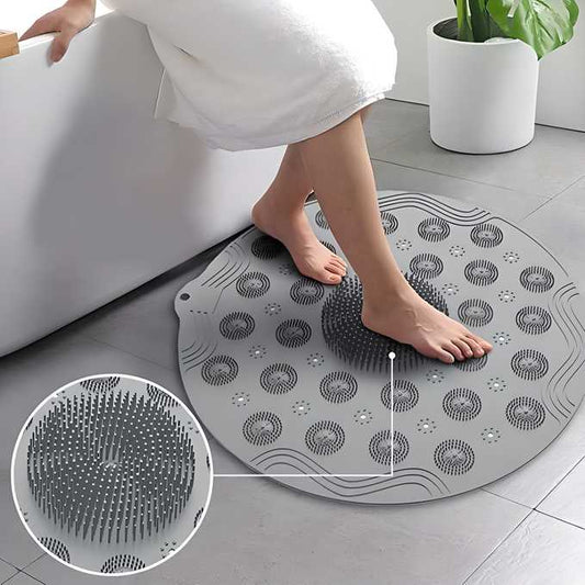 Silicone Shower Foot Scrubber & Massager Mat (Pack of 2)