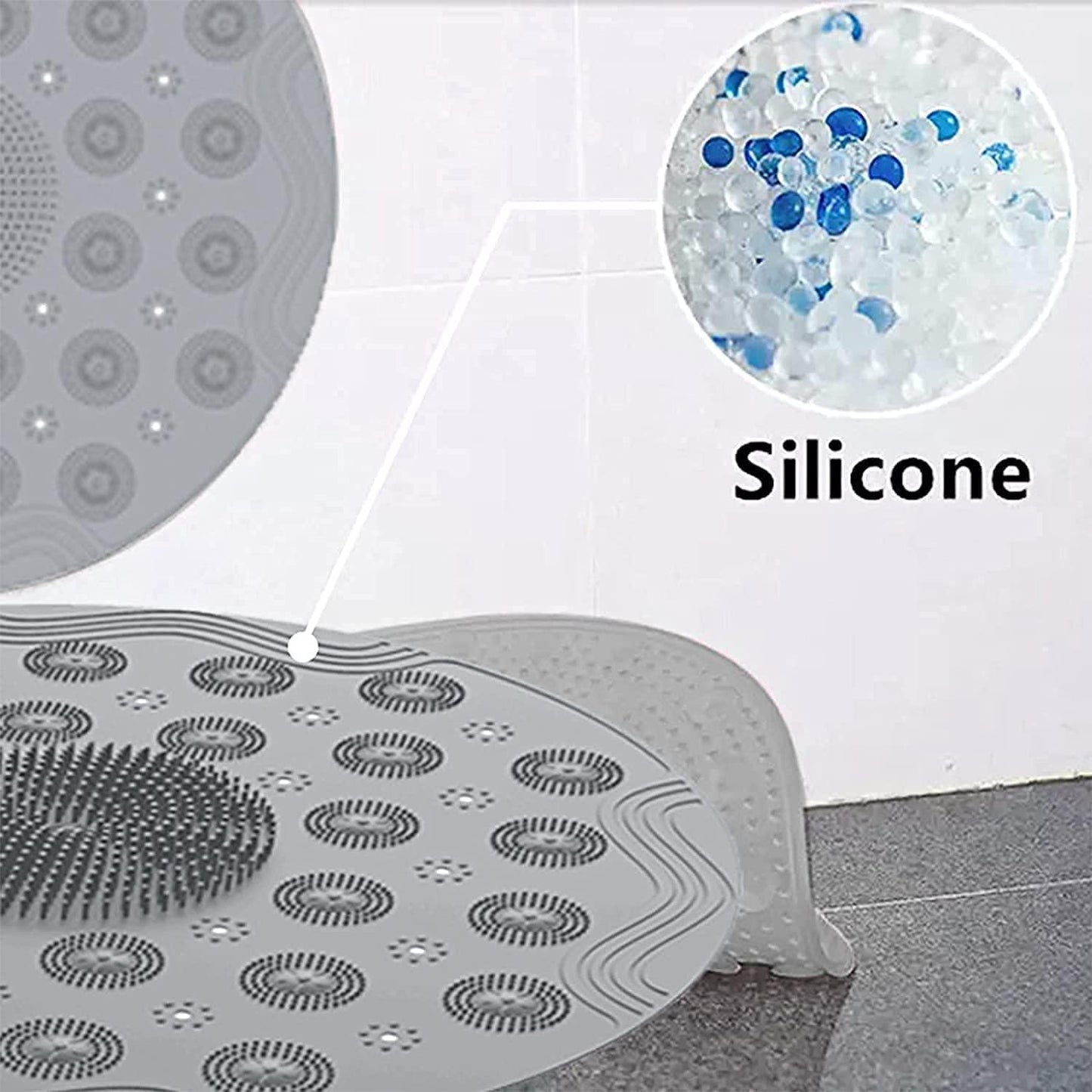 Silicone Shower Foot Scrubber & Massager Mat (Pack of 2)
