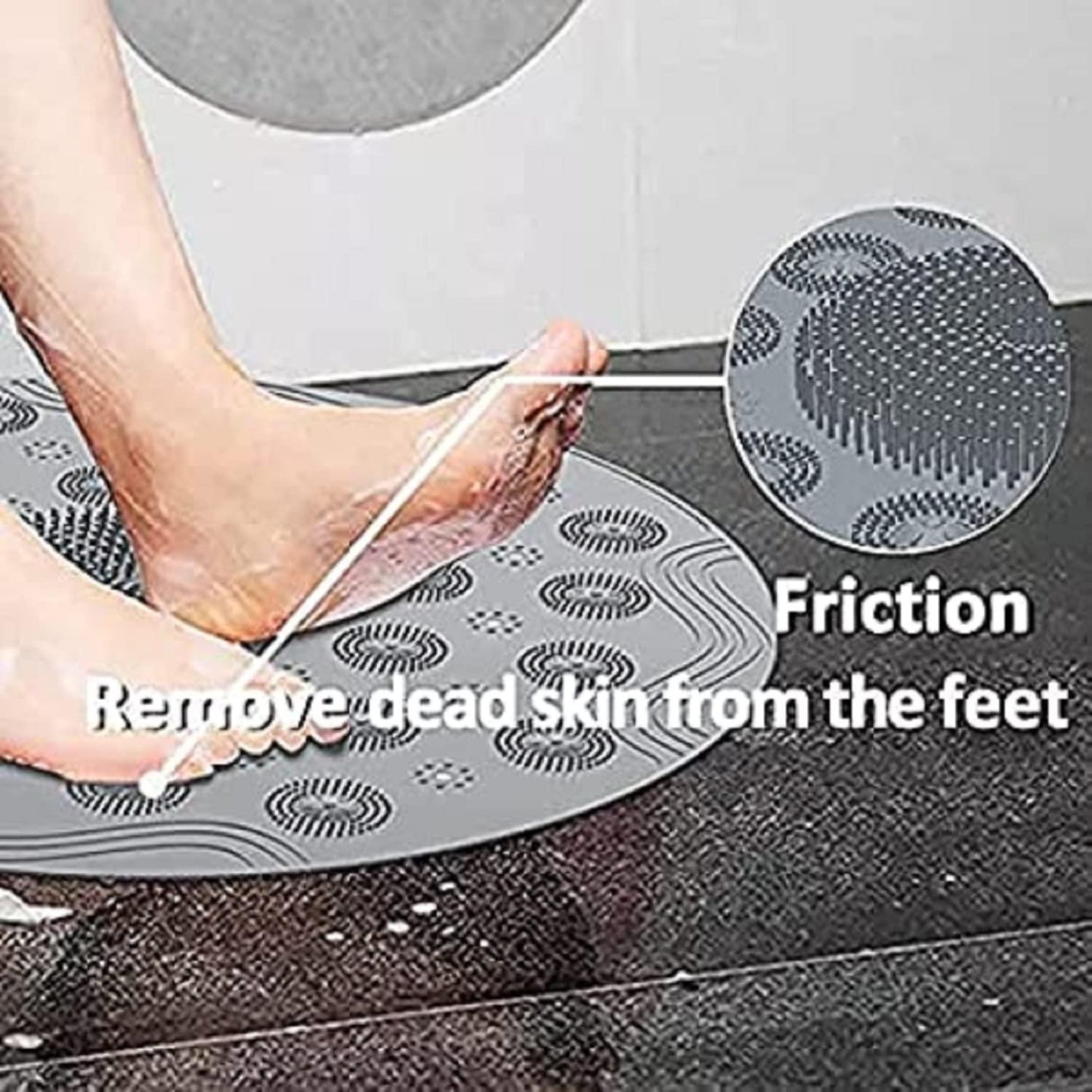 Silicone Shower Foot Scrubber & Massager Mat (Pack of 2)