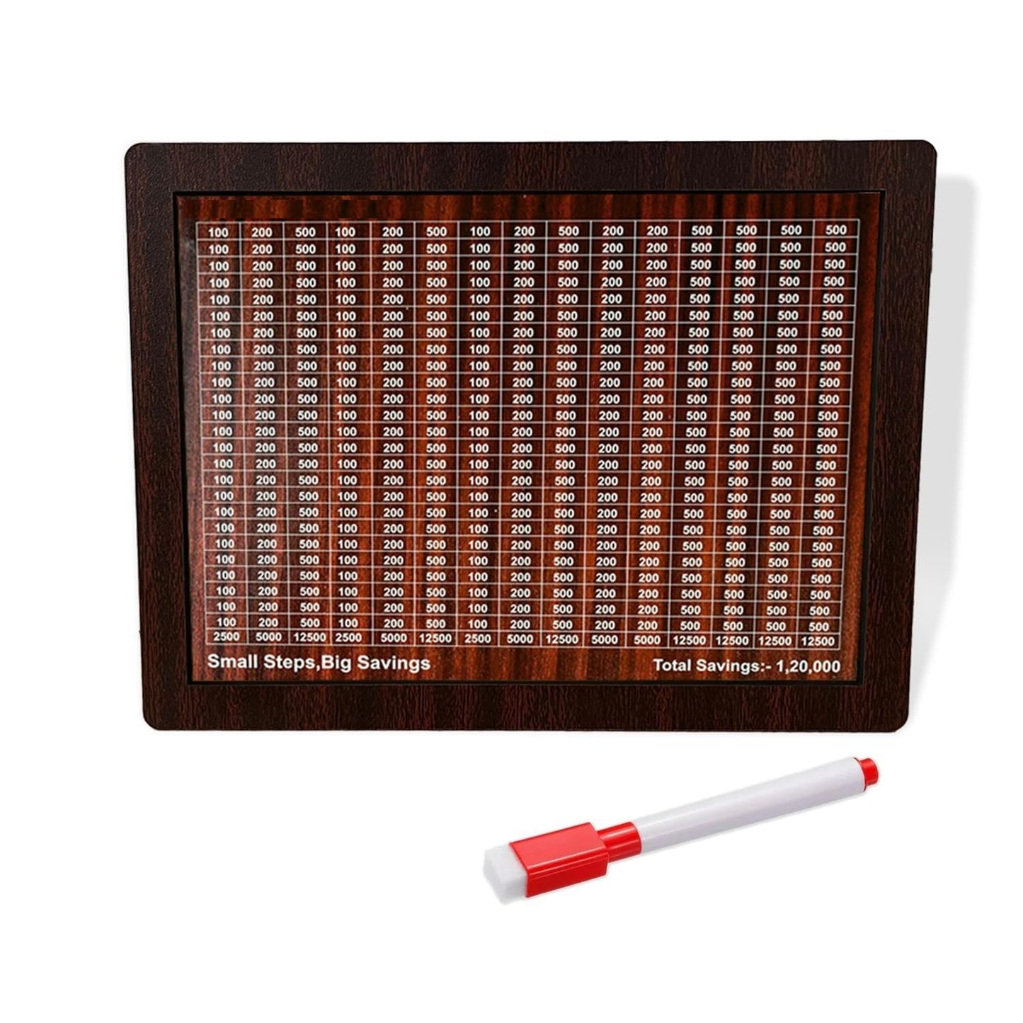 Wooden Money Saving Box – 1,00,000 Rupees Piggy Bank