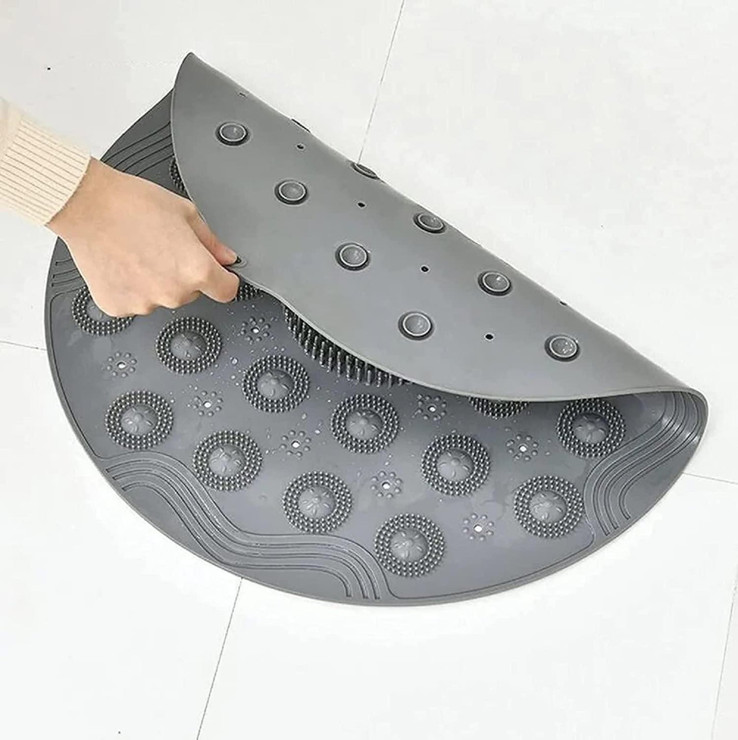 Silicone Shower Foot Scrubber & Massager Mat (Pack of 2)