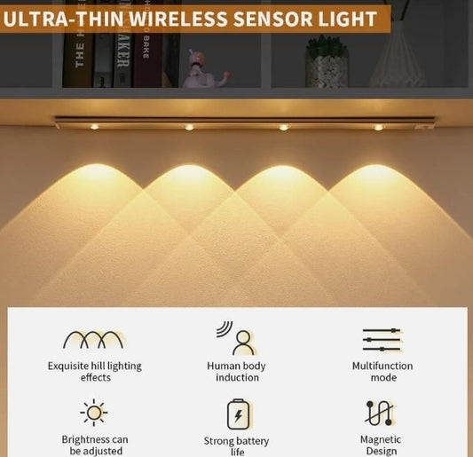 LED PIR Motion Sensor Cabinet  With USB Rechargeable