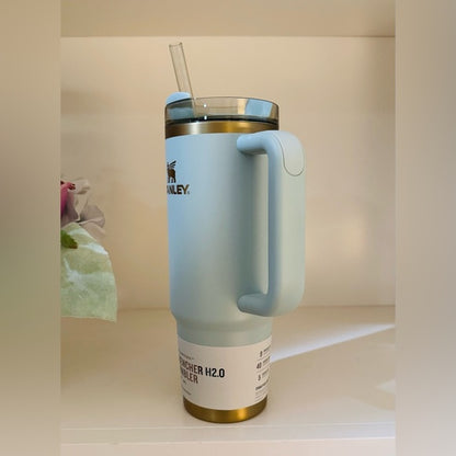 Premium Steel Insulated Tumbler with Handle & Straw